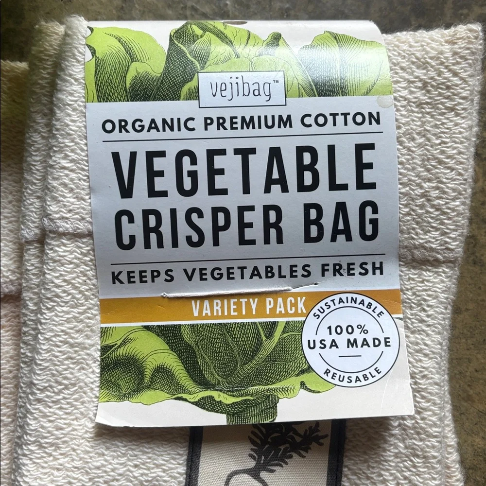 Organic Cotton Vegetable Crisper Bag - vejibag